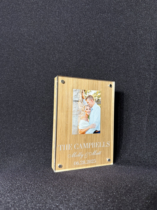 Bamboo Magnet Photo Frame